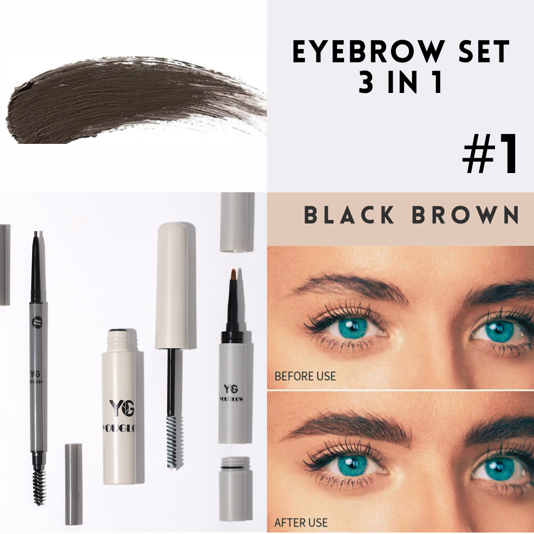 YOUGLOW - Waterproof Vegan Brow Kit 3 in 1 - Youglow