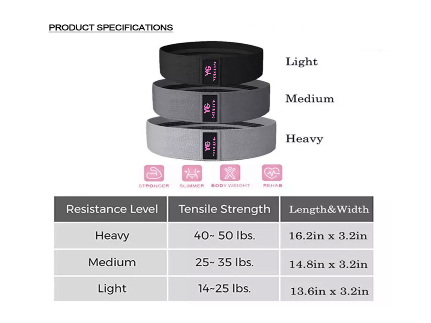 YOUGLOW - Resistance Band For Sport Exercise
