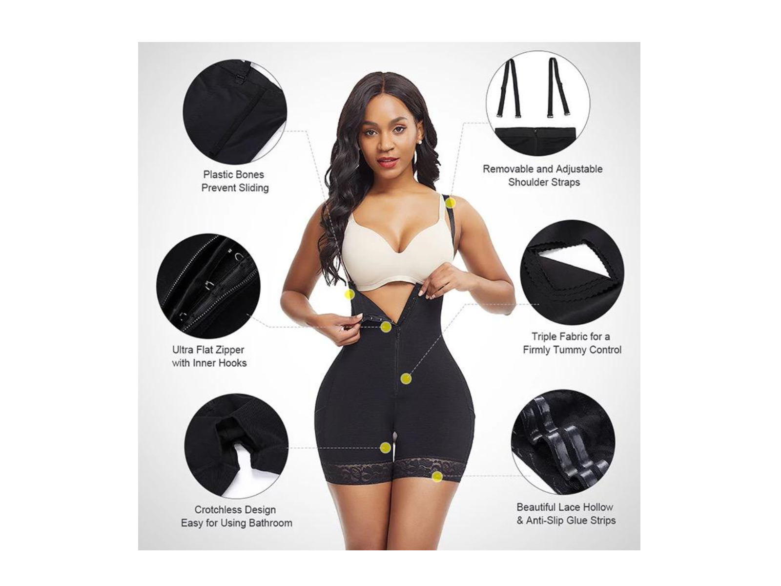 YOUGLOW - Half Body Shaper Sleeveless Hook Type