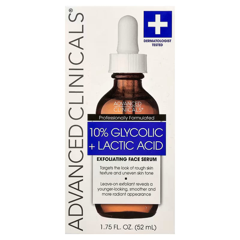 Advanced Clinicals - 10% Glycolic + Lactic Acid Serum [52ml]