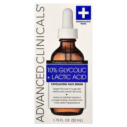 Advanced Clinicals - 10% Glycolic + Lactic Acid Serum [52ml]