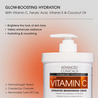 Advanced Clinicals - Vitamin C Advanced Brightening Cream [454g]