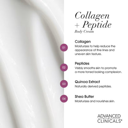 Advanced Clinicals, Collagen + Peptide Firming Body Cream [454g]