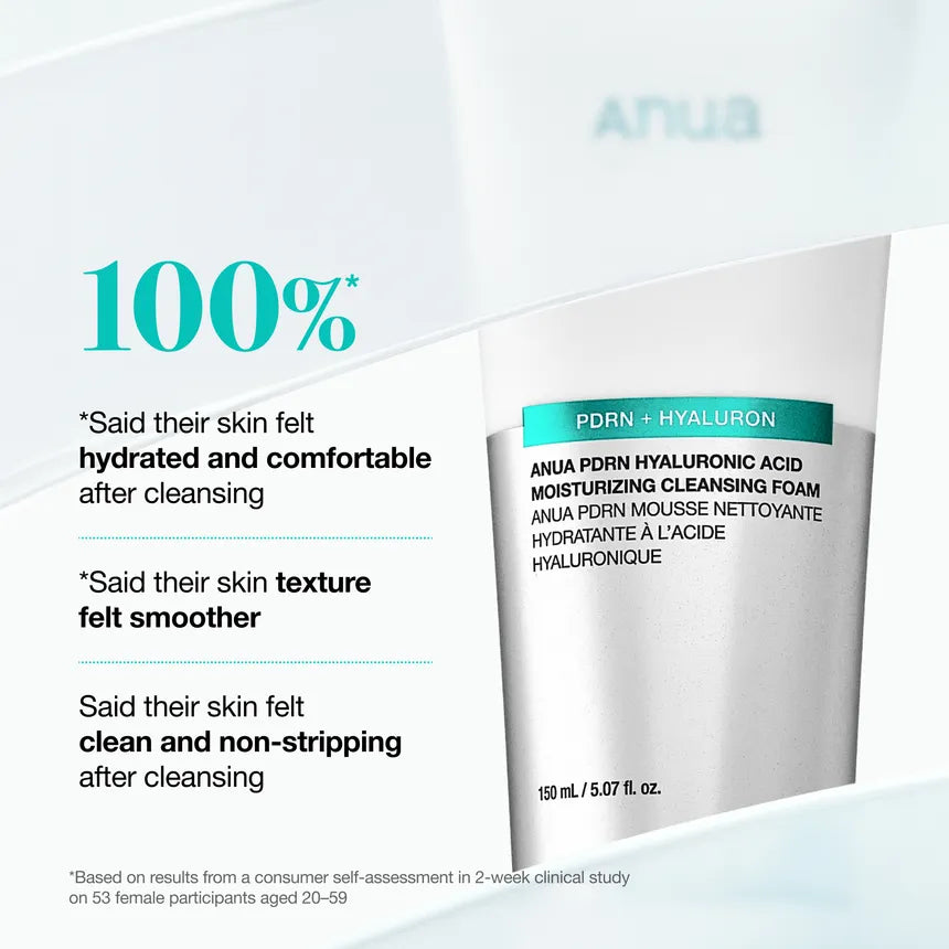 Anua - PDRN Hyaluronic Acid Moisturizing Cleansing Foam [150ml]
