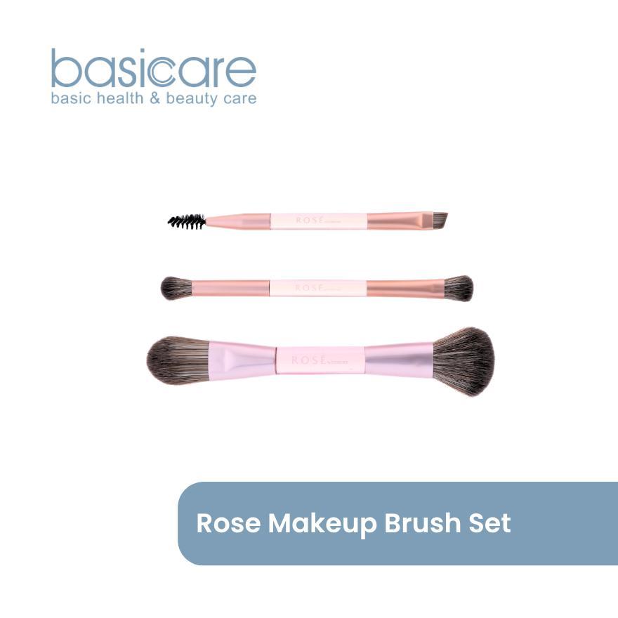 basicare - Makeup Double Ended Rose Brush Set [3 Pieces]