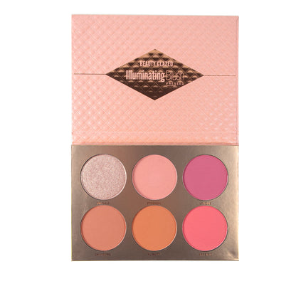 BEAUTY GLAZED - 6 Colours Blush Palette [4.5gx6]
