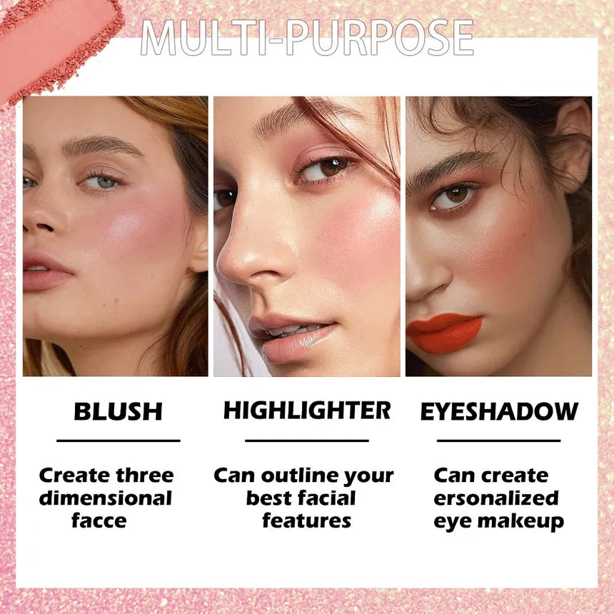 BEAUTY GLAZED - 6 Colours Blush Palette [4.5gx6]