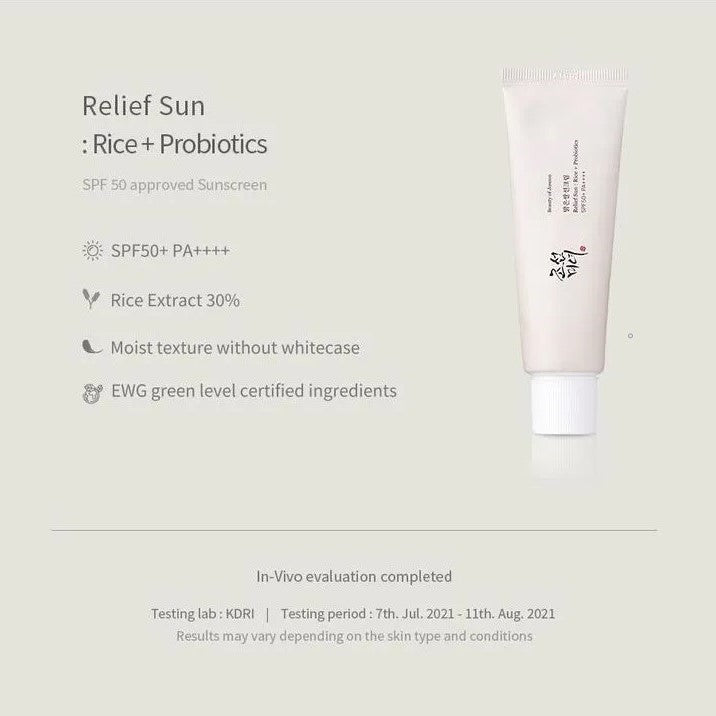 Beauty of Joseon - Relief Sun Rice+Probiotics SPF50+ PA++++ Mini [10ml] - Youglow