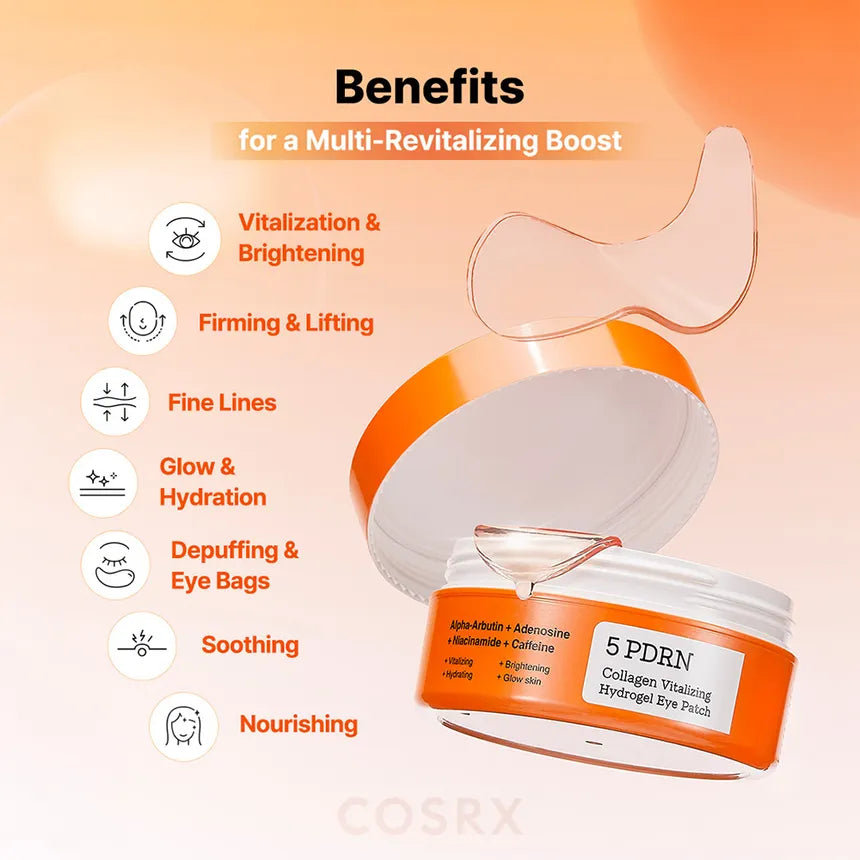 COSRX - 5 PDRN Collagen Vitalizing Hydrogel Eye Patch [60 Patches]