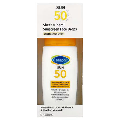 Cetaphil - Sheer Mineral Face Liquid Sunscreen SPF 50 Fragrance Free [50ml]