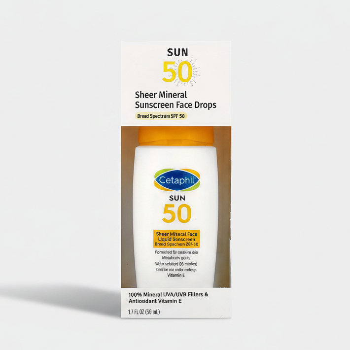 Cetaphil - Sheer Mineral Face Liquid Sunscreen SPF 50 Fragrance Free [50ml]