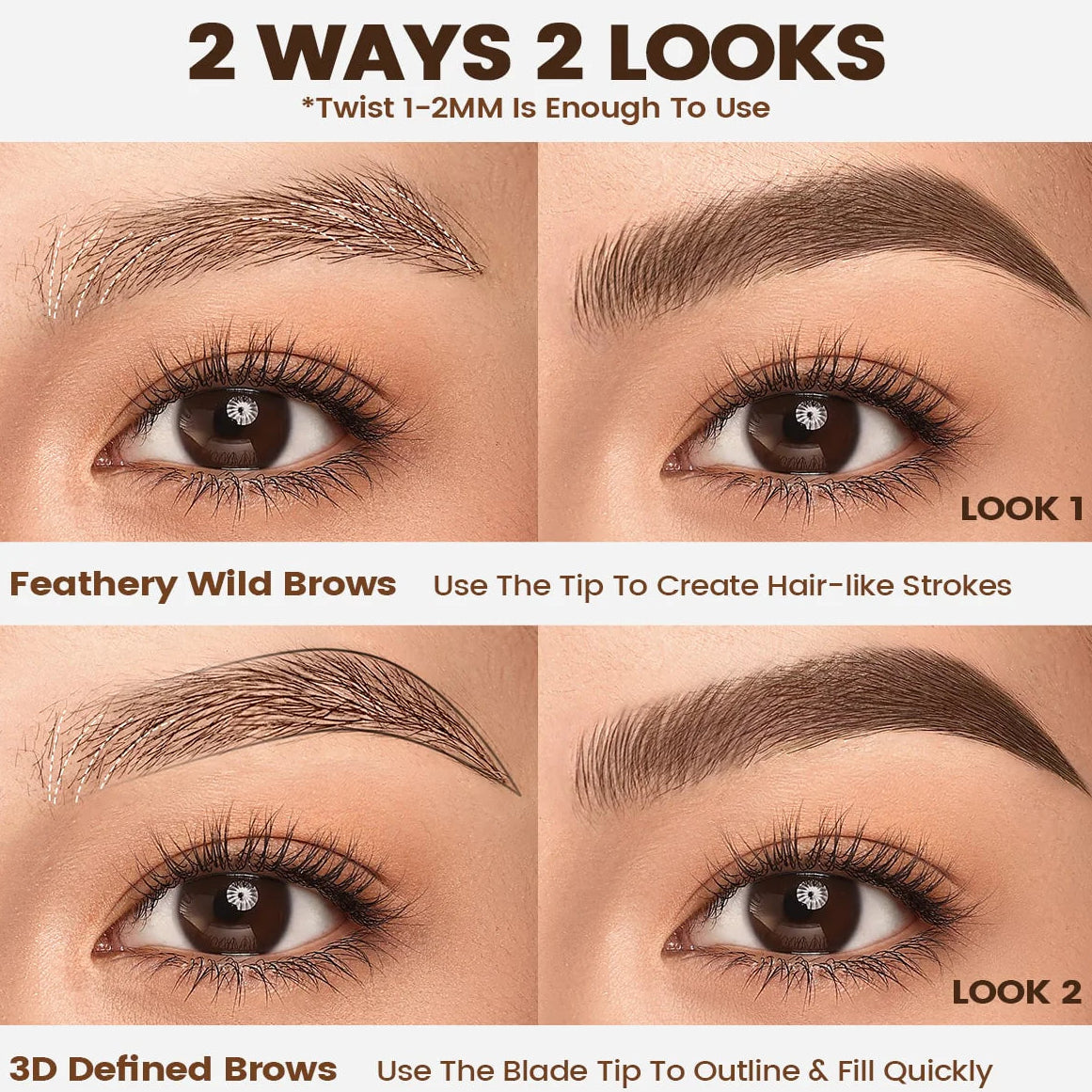 FOCALLURE - Anti Smudge Eyebrow Pencil - 3 Colors [0.2g] - Youglow