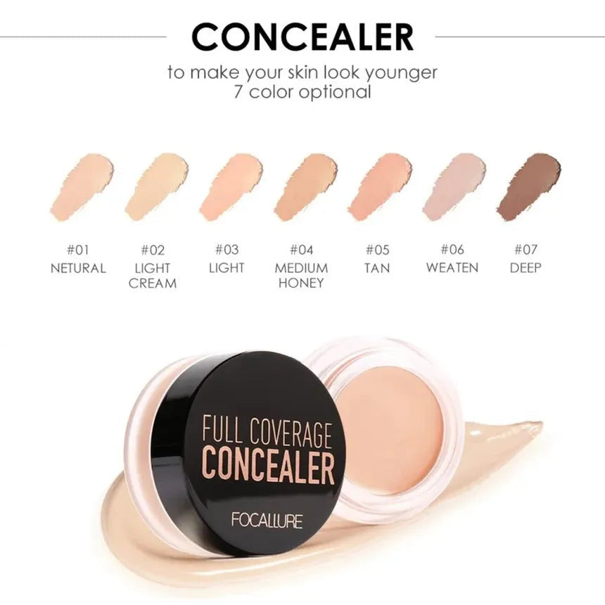 FOCALLURE - Full coverage concealer - 7 Colors [3.3g]