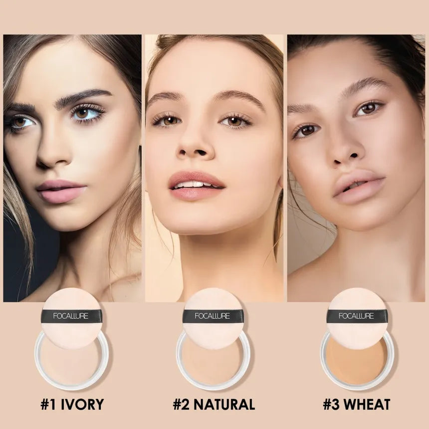 FOCALLURE - Invisible Finish Loose Setting Powder - 3 Colors [7g] - Youglow