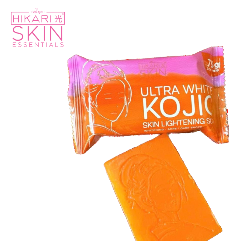 HIKARI SKIN ESSENTIALS - Ultra White KOJIC Skin Lightening Soap [75g]