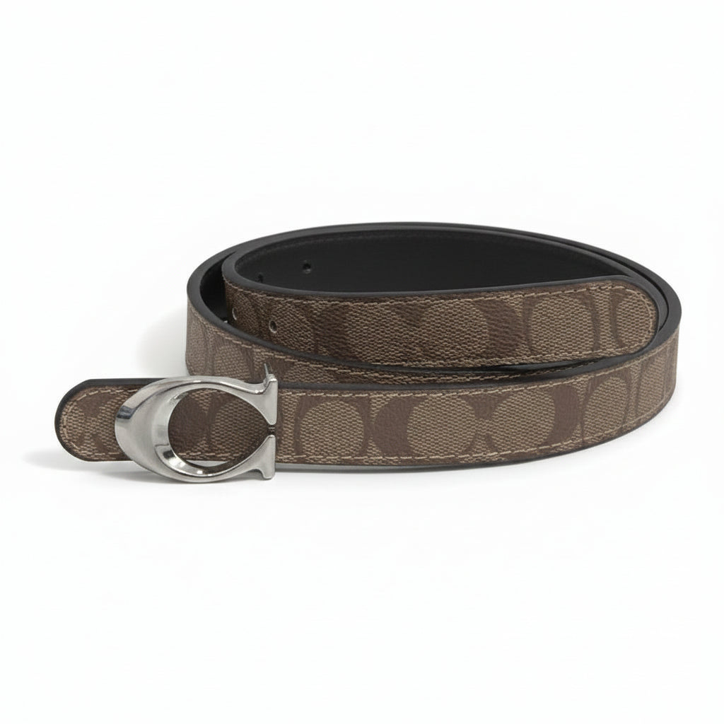 WWB - Woman C-Letter Leather Waist Belt [110cm]