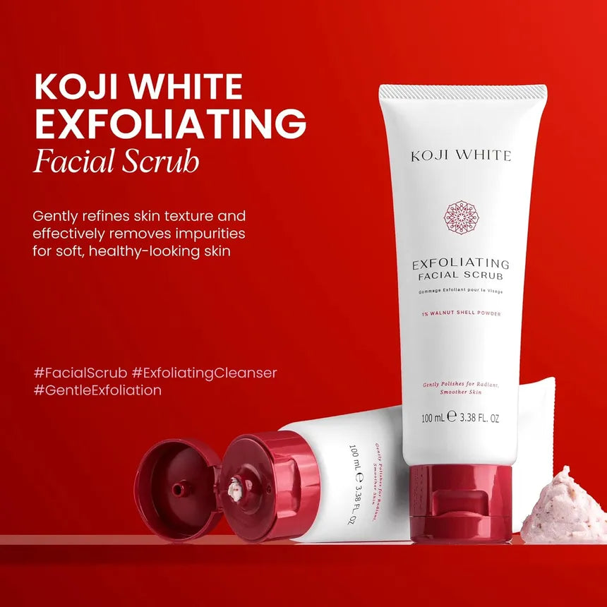 Koji White - Exfoliating Face Scrub 1% Walnut Shell Powder [100ml]