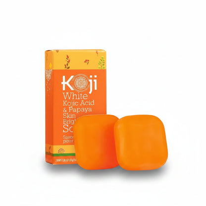 Koji White - Kojic Acid &amp; Papaya Skin Brightening Soap [80gx2]
