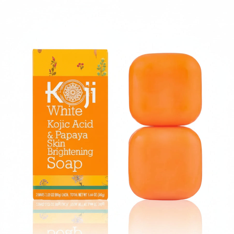 Koji White - Kojic Acid &amp; Papaya Skin Brightening Soap [80gx2]