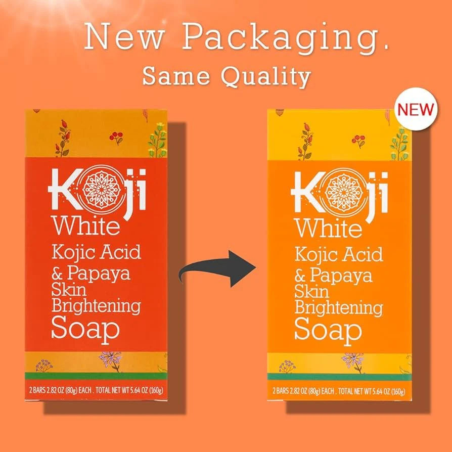 Koji White - Kojic Acid &amp; Papaya Skin Brightening Soap [80gx2]