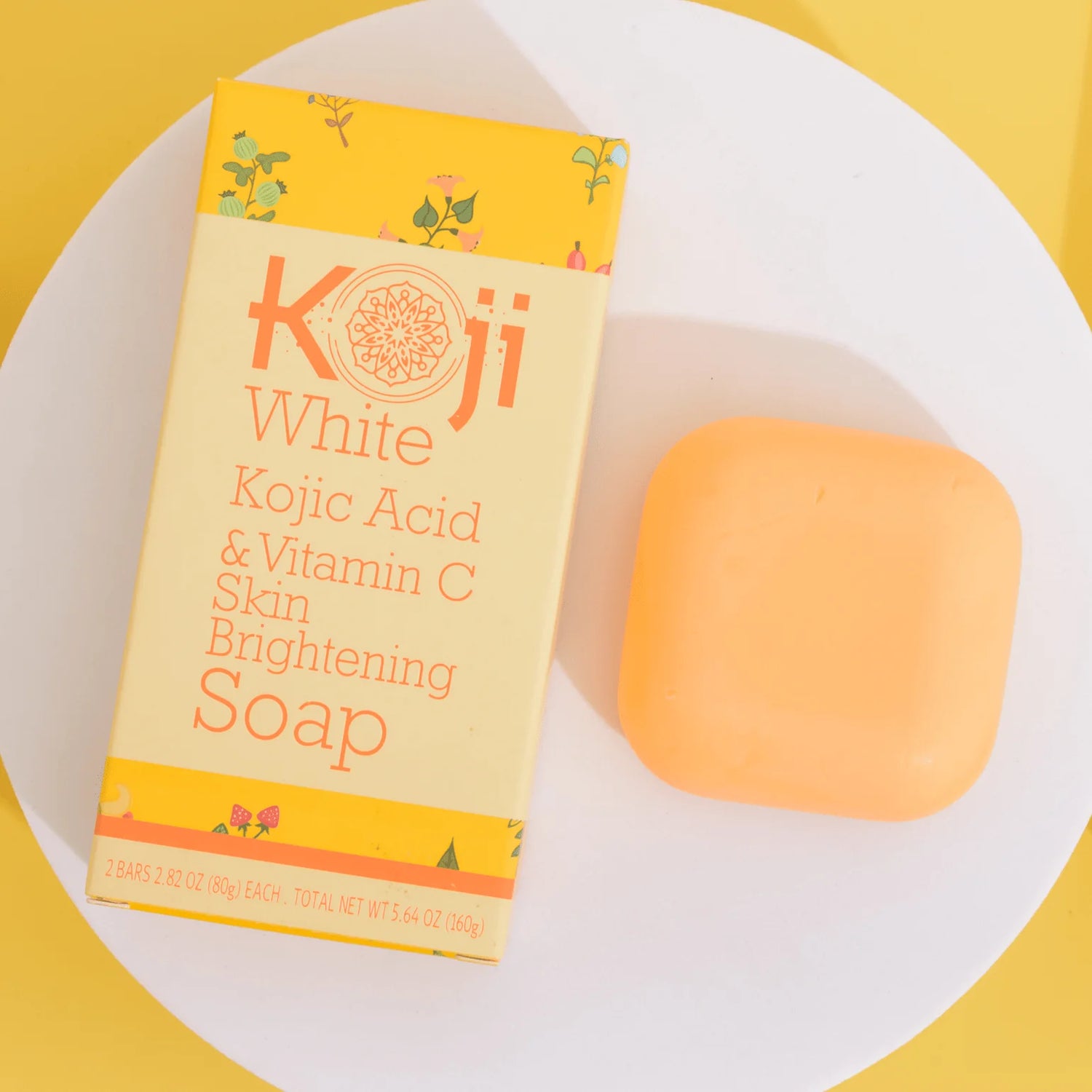 Koji White - Kojic Acid &amp; Vitamin C Skin Brightening Soap [80g x 2]
