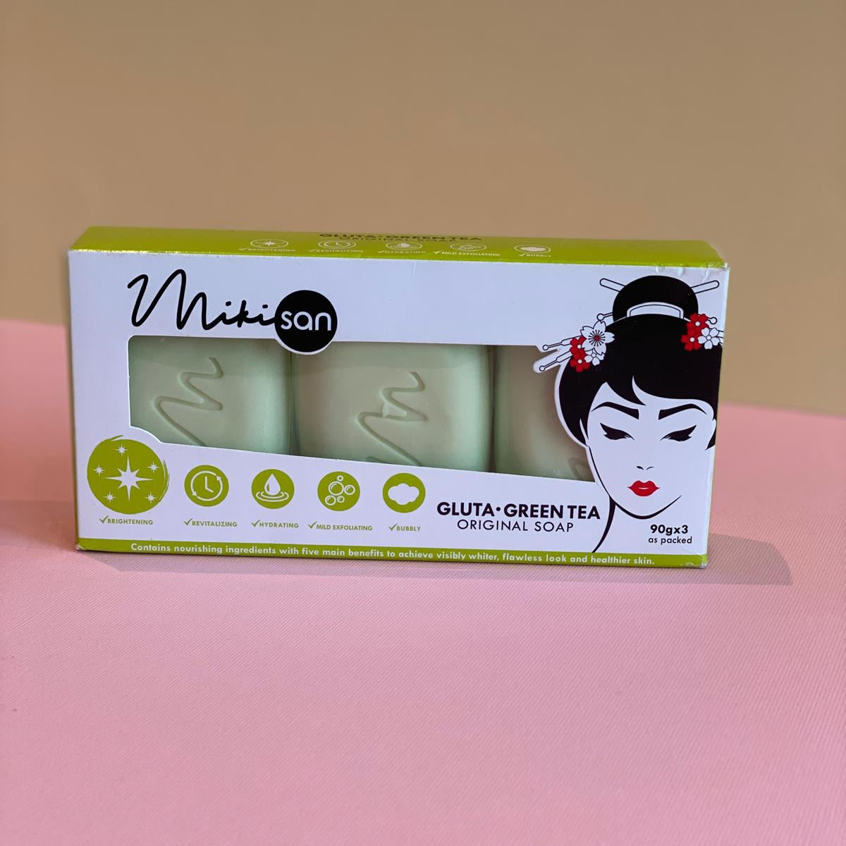 MIKISAN - Gluta Green Tea Original Soap [90gx3]