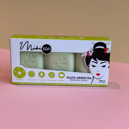 MIKISAN - Gluta Green Tea Original Soap [90gx3]
