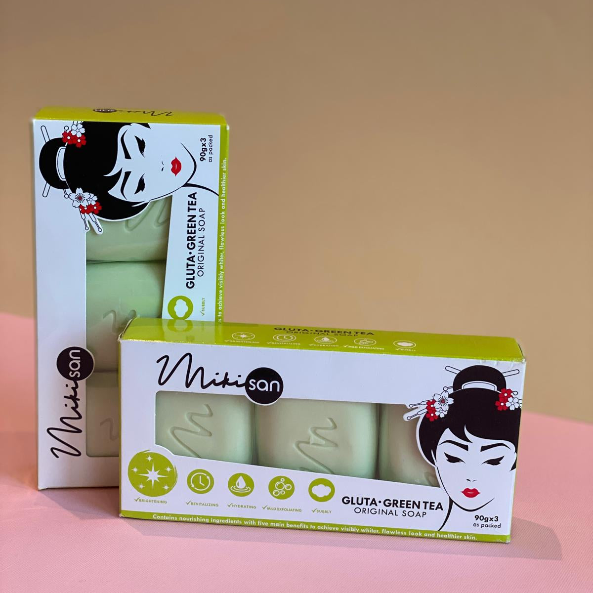 MIKISAN - Gluta Green Tea Original Soap [90gx3]