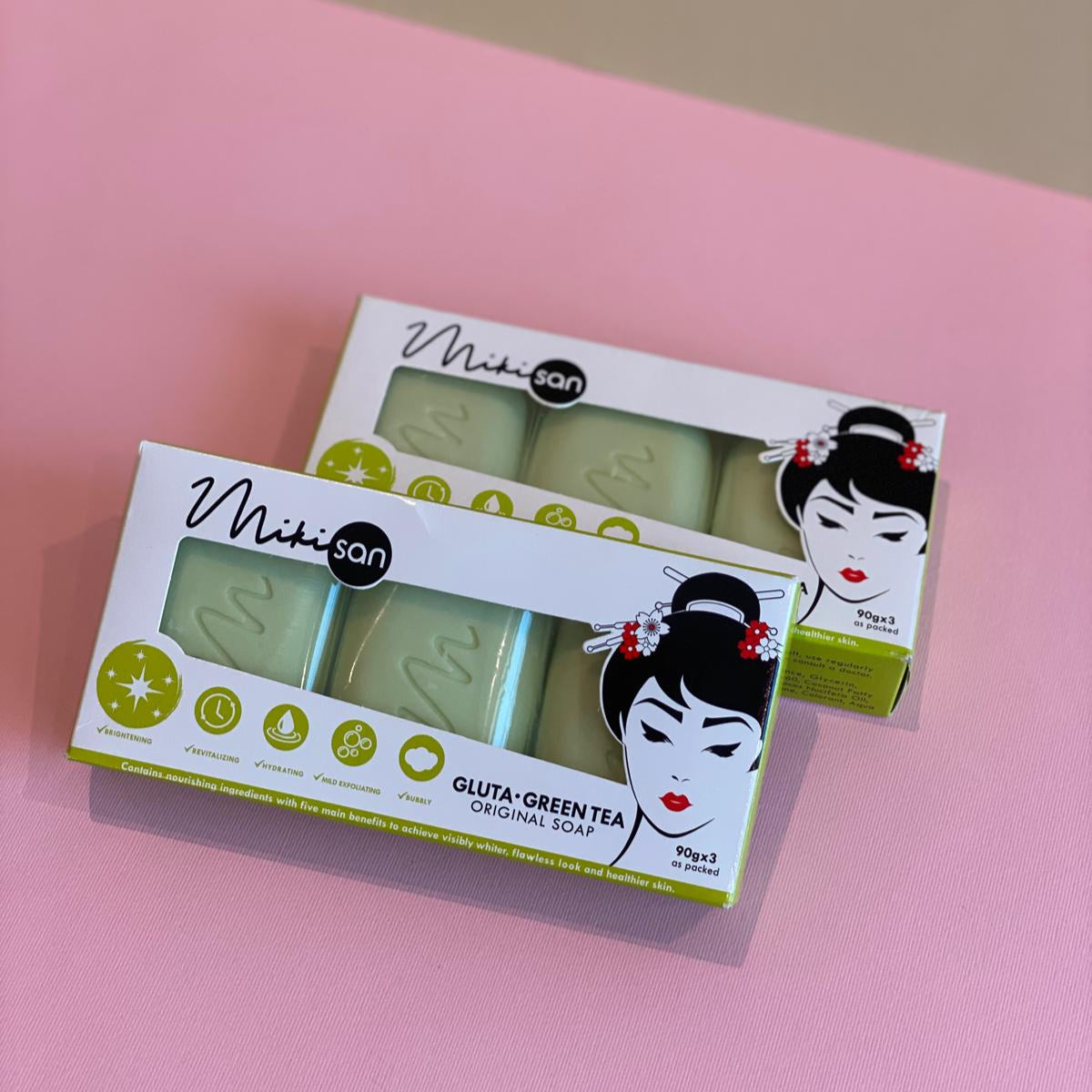 MIKISAN - Gluta Green Tea Original Soap [90gx3]