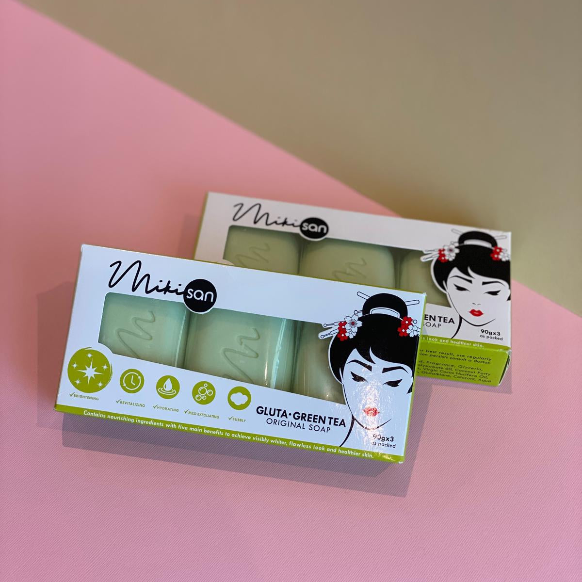 MIKISAN - Gluta Green Tea Original Soap [90gx3]