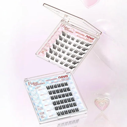 NOVO - Light and Flexible Glue-Free False Eyelashes - 3 Types [8-13mm x 36 pcs]