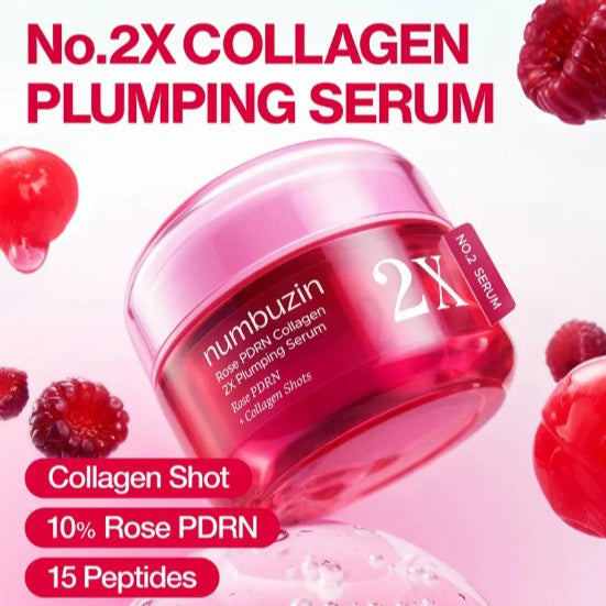 Numbuzin - No.2 Rose PDRN Collagen 2X Plumping Serum [30ml] - Youglow