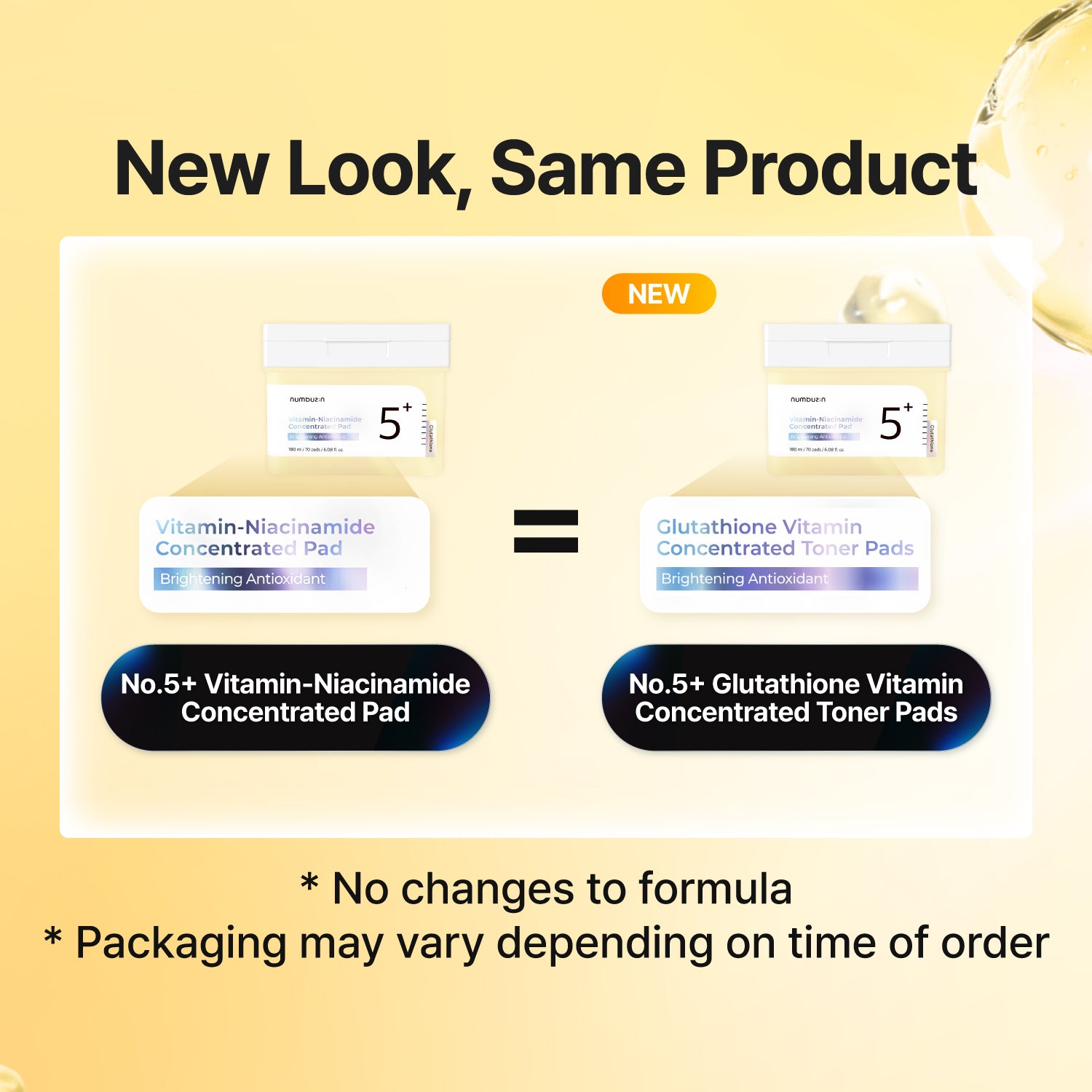 numbuzin - (new) No.5+ Glutathione Vitamin Concentrated Toner Pad [70pads]