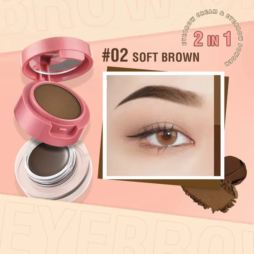 PINKFLASH - 2 in 1 Duo Effect Eyebrow Kit 3 Colors