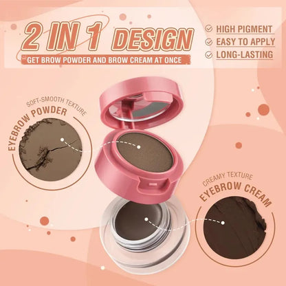 PINKFLASH - 2 in 1 Duo Effect Eyebrow Kit 3 Colors