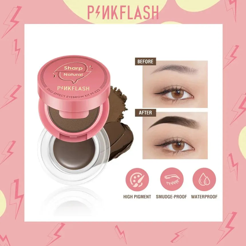 PINKFLASH - 2 in 1 Duo Effect Eyebrow Kit 3 Colors