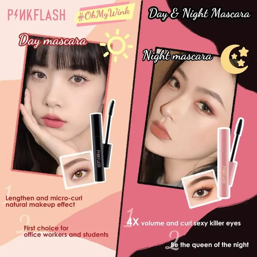 PINKFLASH - Oil-Proof Curl Day &amp; Night Mascara - 2 Colors