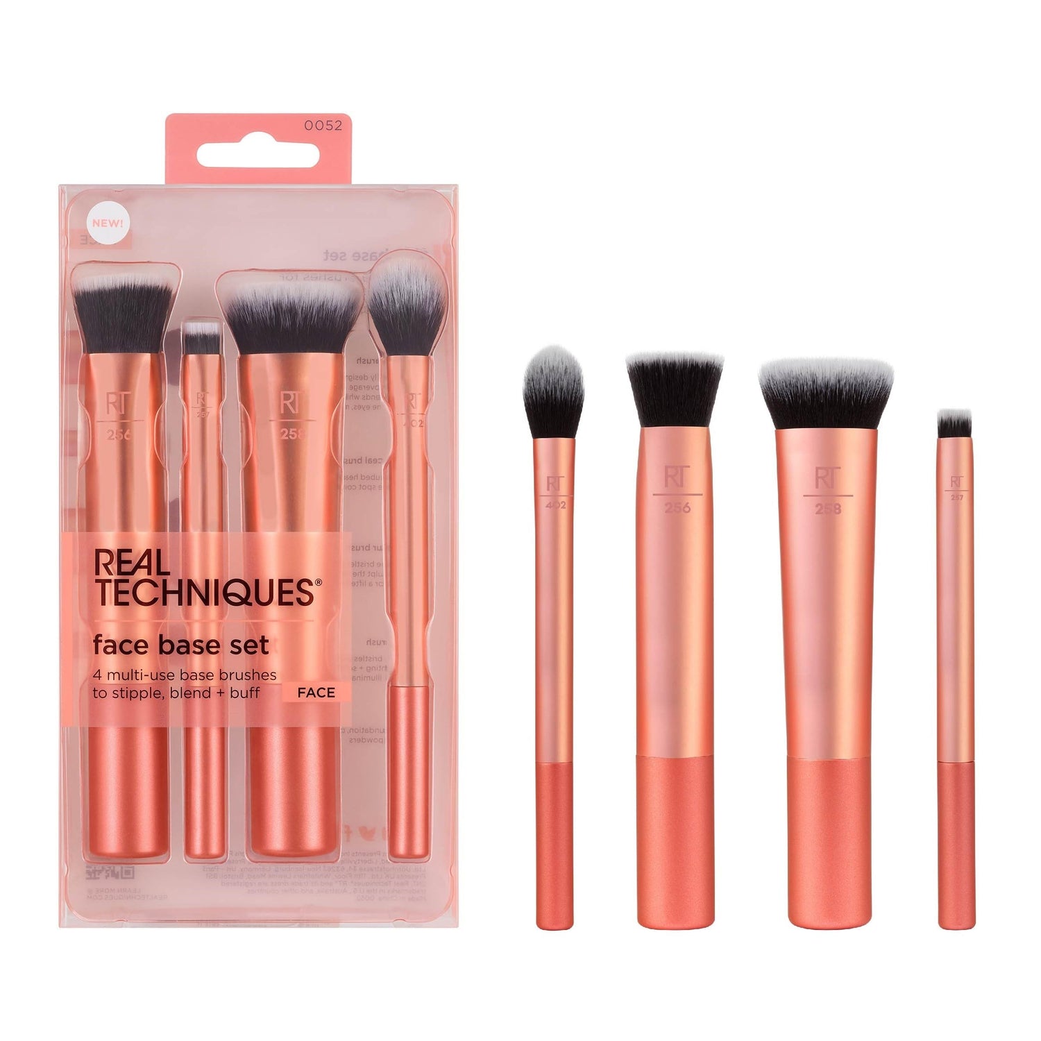 REAL TECHNIQUES - Face Base Makeup Brush Set [4 Pieces]