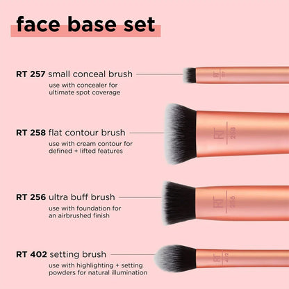 REAL TECHNIQUES - Face Base Makeup Brush Set [4 Pieces]
