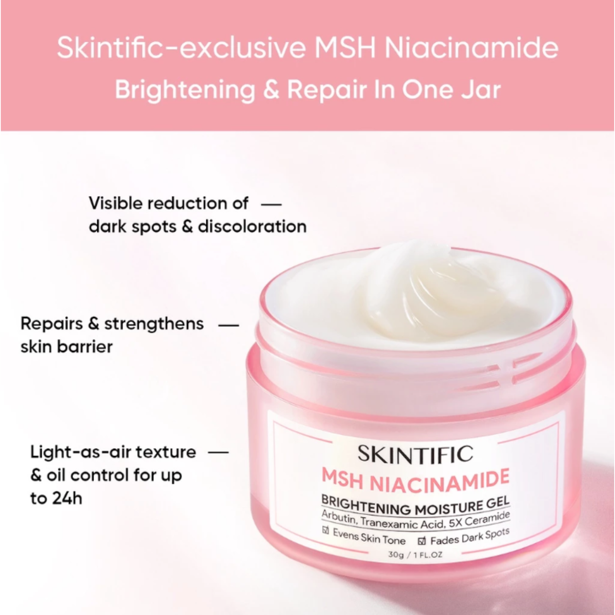 SKINTIFIC - MSH Niacinamide Brightening Moisture Gel [30g] - Youglow