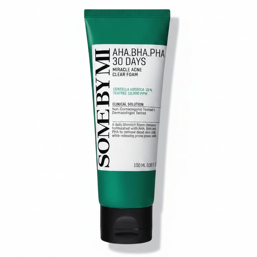 SOME BY MI - AHA,BHA,PHA 30 Days Miracle Acne Clear Foam [2024 Version - 100ml]