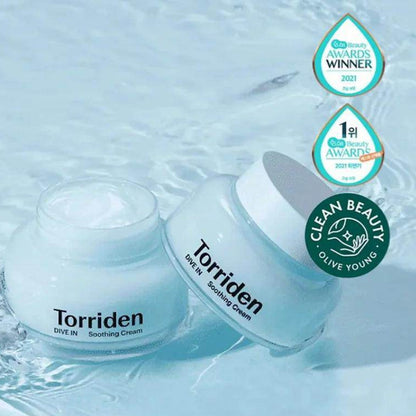Torriden - DIVE-IN Low Molecular Hyaluronic Acid Soothing Cream [100ml] - Youglow