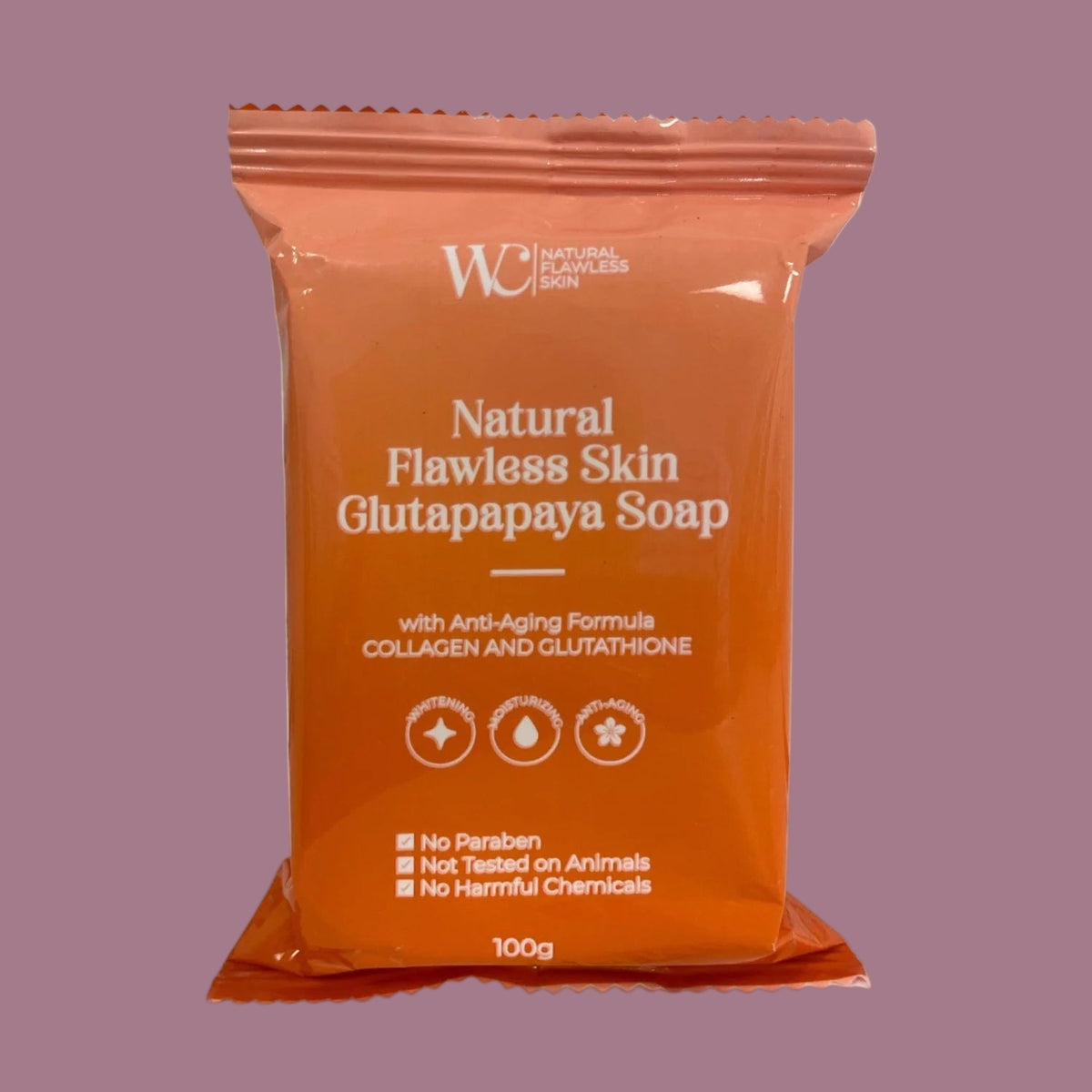 WC-Natural Flawless Skin Gluta Papaya Soap [100g] - Youglow