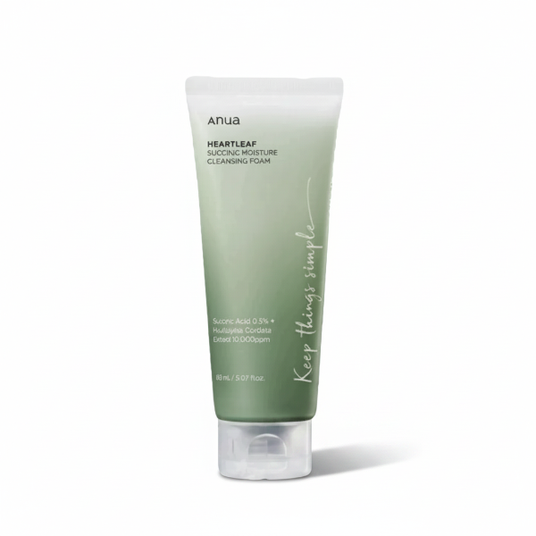 Anua - Heartleaf Succinic Moisture Cleansing Foam [150ml] - Youglow