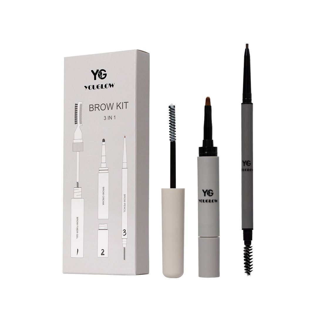 YOUGLOW - Waterproof Vegan Brow Kit 3 in 1