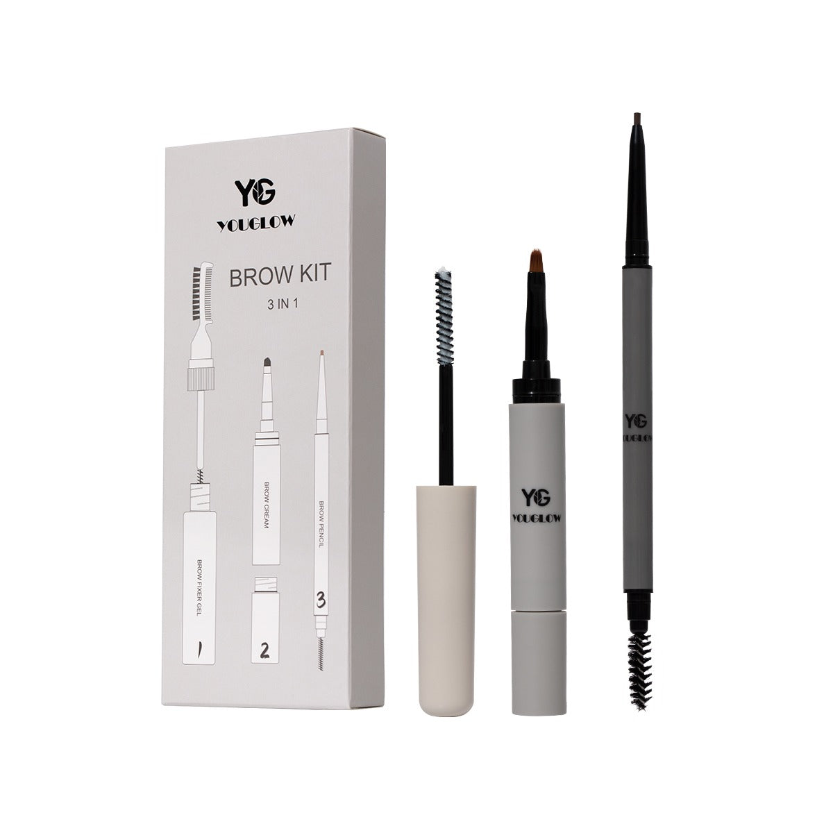 YOUGLOW - Waterproof Vegan Brow Kit 3 in 1