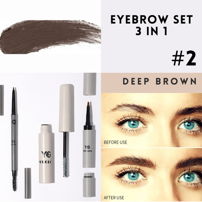 YOUGLOW - Waterproof Vegan Brow Kit 3 in 1