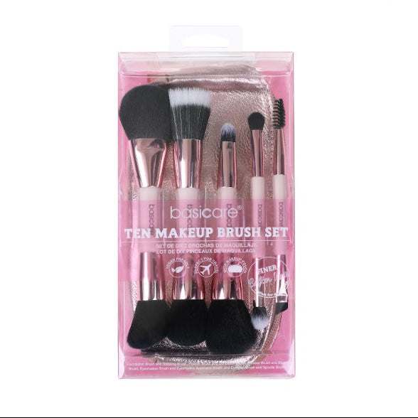 basicare - Ten Makeup Brush Set [10 Pieces]